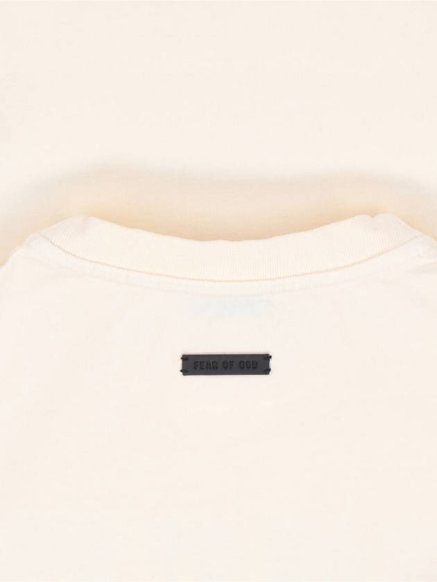 Logo Print Short Sleeve T Shirt Cream - FEAR OF GOD - BALAAN 4