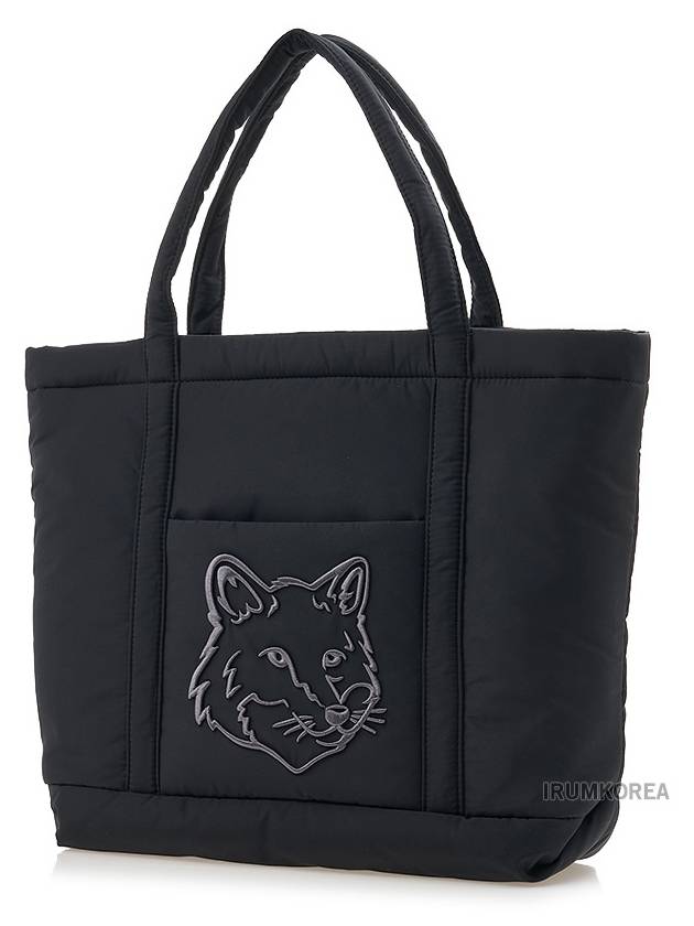 Fox Head Medium Puffer Tote Bag Black - MAISON KITSUNE - BALAAN 3