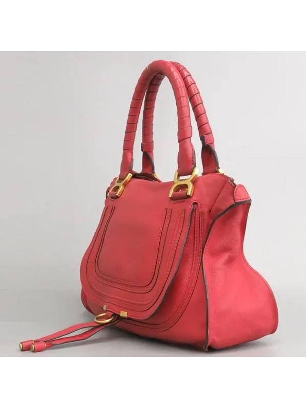 3S0859 Pink Leather Marci M Medium Tote Bag - CHLOE - BALAAN 2