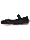 Women's Logo Leather Ballerinas Black - MIU MIU - BALAAN 4