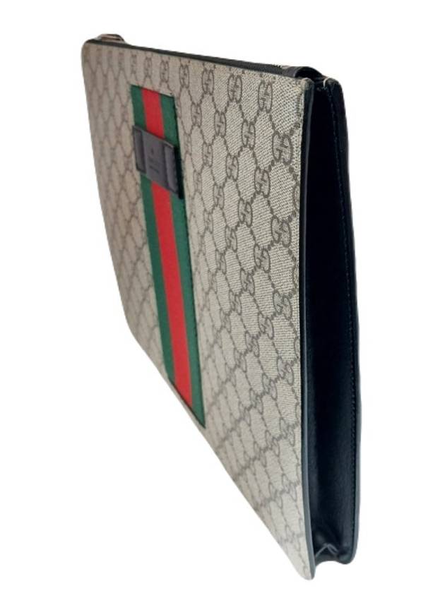 433665 GG Logo Supreme Canvas Web Tricolor Stitch Clutch Wrist Strap - GUCCI - BALAAN 7