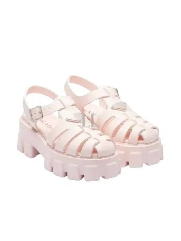 Monolith Rubber Sandals Alabaster Pink - PRADA - BALAAN 2