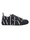 VLTN Pattern Low Top Sneakers Black - VALENTINO - BALAAN 1