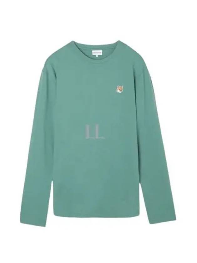 Foxhead Patch Regular Long Sleeve T-Shirt Teal Grey - MAISON KITSUNE - BALAAN 2