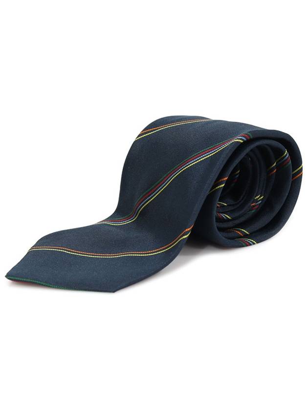 100 silk navy striped pattern tie - FENDI - BALAAN 2