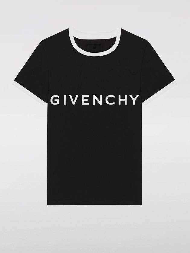 T-shirt Givenchy in jersey di cotone con logo - GIVENCHY - BALAAN 1