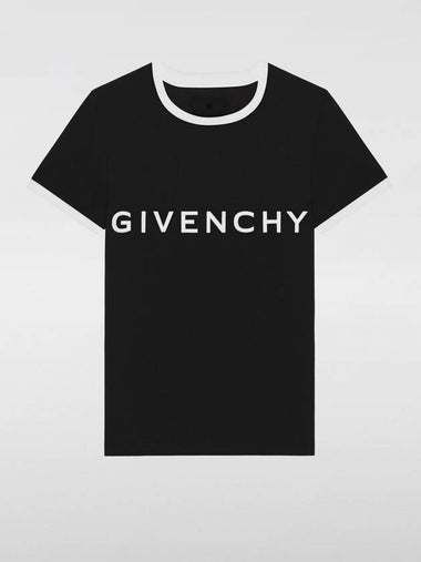 T-shirt Givenchy in jersey di cotone con logo - GIVENCHY - BALAAN 1