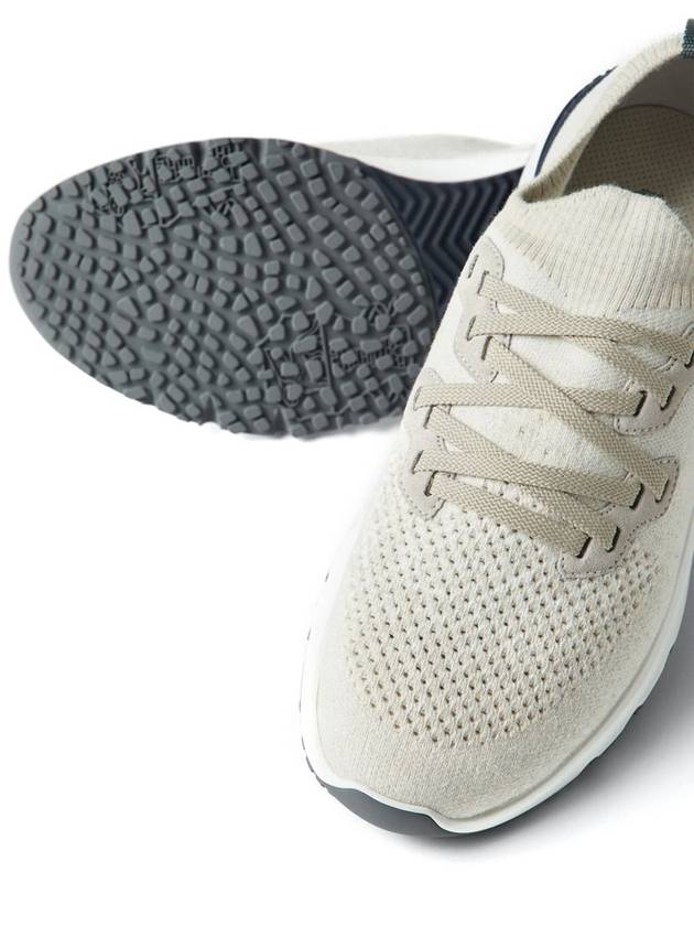 Stretch Knit Low Top Sneakers White - BRUNELLO CUCINELLI - BALAAN 11