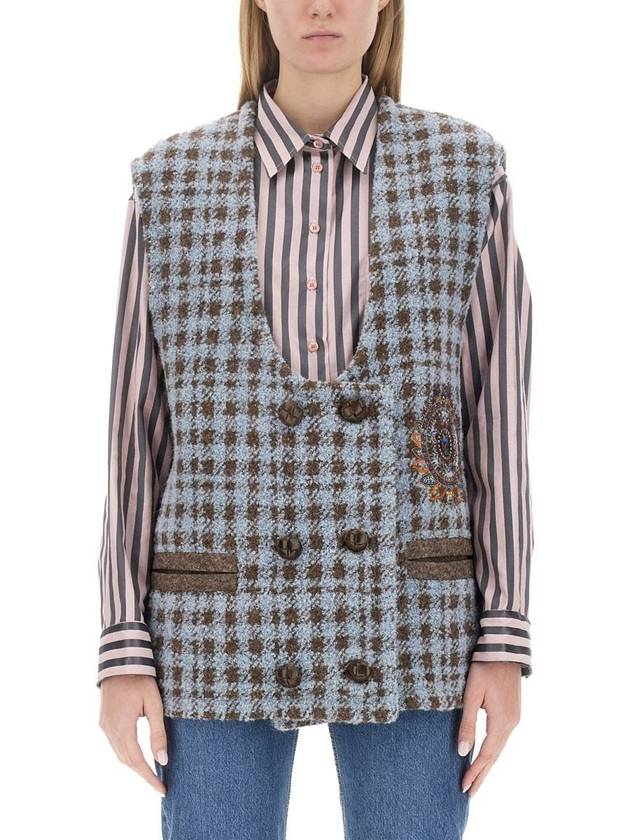 23 fw Light Blue Virgin Wool Blend Vest Jacket 115587251250 B0480783567 - ETRO - BALAAN 2