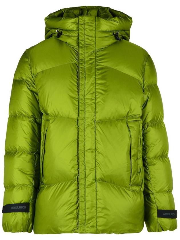 Woolrich 'Pertex' Green Polyamide Down Jacket - WOOLRICH - BALAAN 1