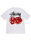 Dice Out Short Sleeve T-Shirt White - STUSSY - BALAAN 1