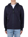 Diagonal Raised Fleece Goggle Hooded Jacket Navy - CP COMPANY - BALAAN 2