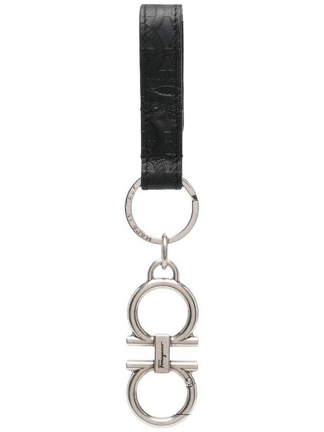 Salvatore Gancini Charm Keyring Black - SALVATORE FERRAGAMO - BALAAN.