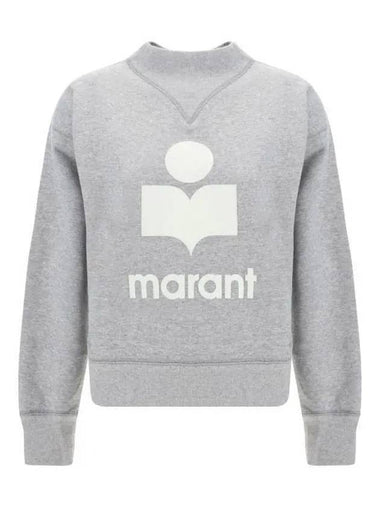 Moby Logo Print Sweatshirt Grey - ISABEL MARANT ETOILE - BALAAN 1