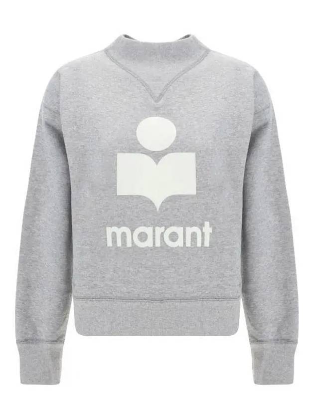 Moby Logo Print Sweatshirt Grey - ISABEL MARANT ETOILE - BALAAN 1