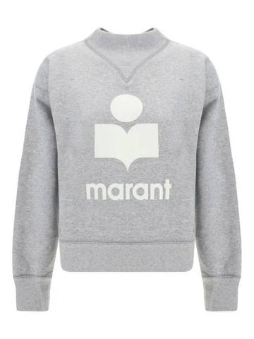 Moby Logo Print Sweatshirt Grey - ISABEL MARANT ETOILE - BALAAN 1