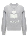 Moby Logo Print Sweatshirt Grey - ISABEL MARANT ETOILE - BALAAN 1