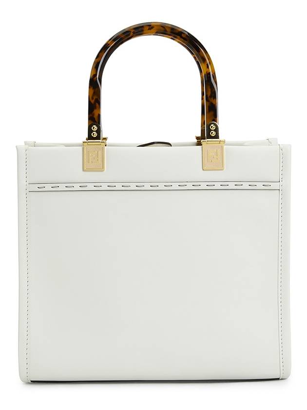 Sunshine Small Leather Tote Bag White - FENDI - BALAAN 4