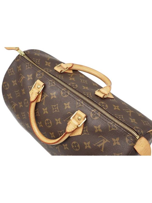 Women s Leather Tote Bag Brown ouis Vuitton M41524 Monogram Canvas Speedy 35 - LOUIS VUITTON - BALAAN 6