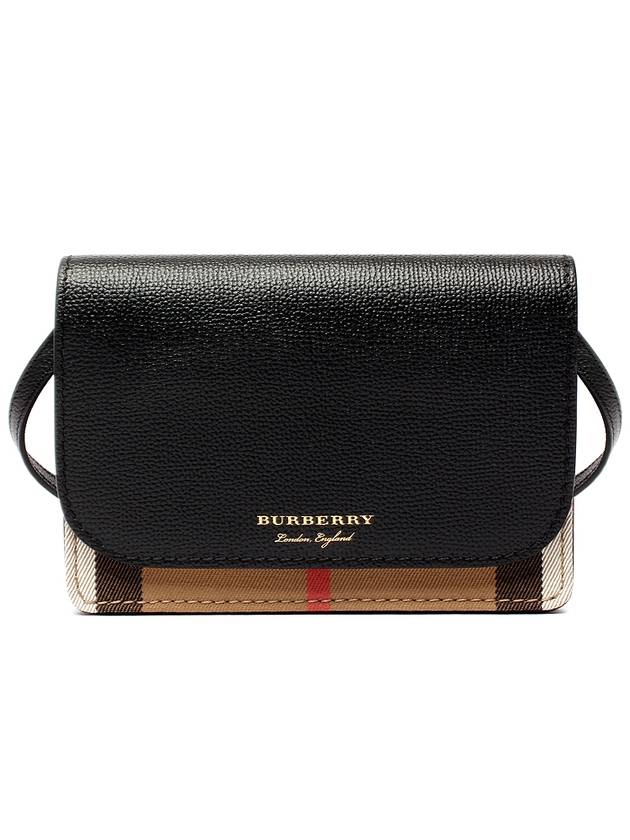 Hampshire House Check Crossbody Bag Black - BURBERRY - BALAAN 2