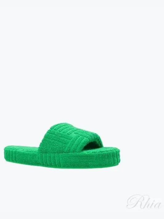 Terry Fabric Slippers Green - BOTTEGA VENETA - BALAAN 2
