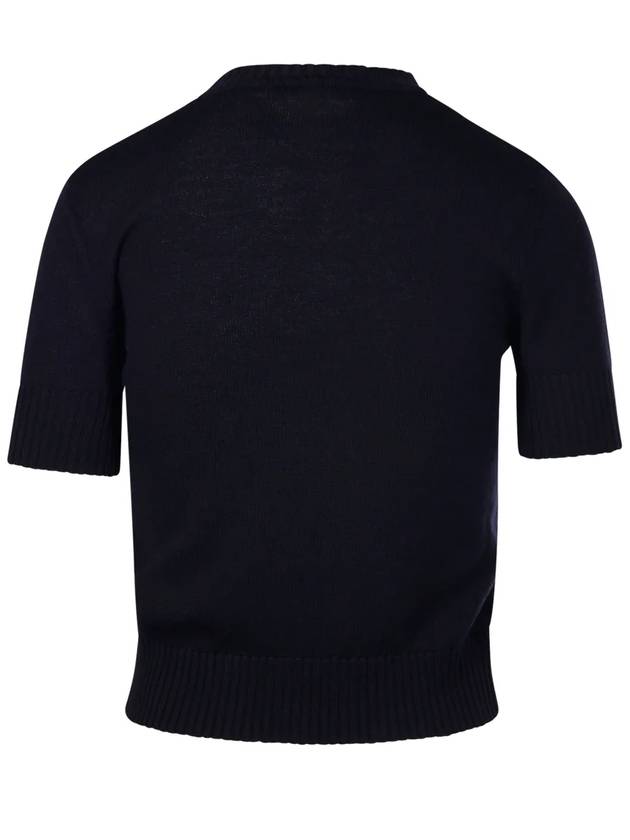 Berge Virgin Wool Knit Top Black - S MAX MARA - BALAAN 3