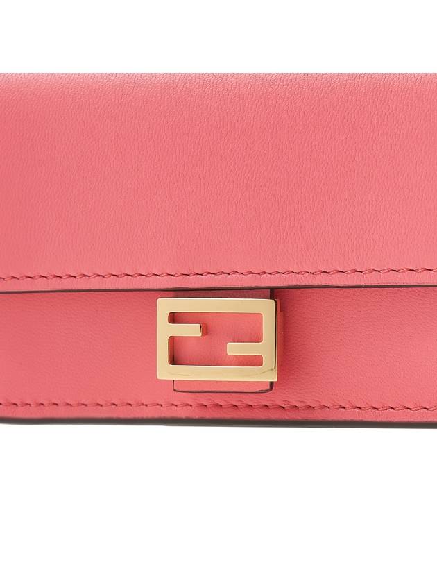 FF Baguette Flap Card Wallet Rosa - FENDI - BALAAN 7