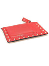 SW2P0548BOL Red Calfskin Rockstud Zipper Card Case Wallet - VALENTINO - BALAAN 6