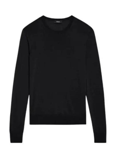 Regal Wool Crew Neck Knit Top Black - THEORY - BALAAN 2