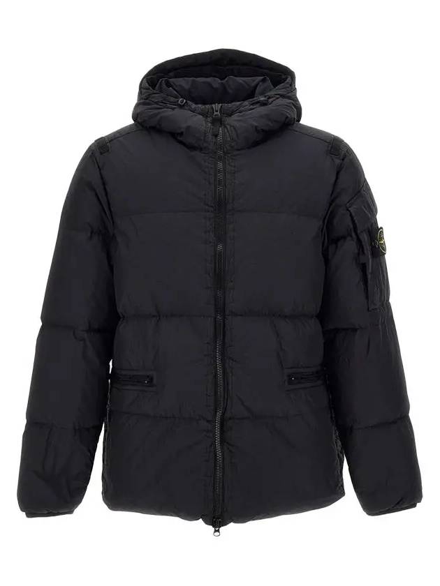 Men's Wappen Patch Crinkle Wraps Padding Black - STONE ISLAND - BALAAN 2