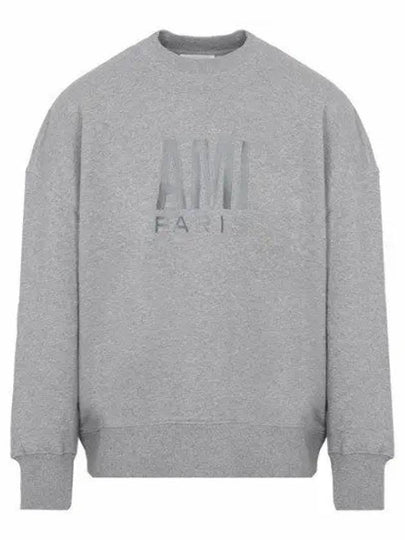 Chest Embroidery Logo Sweatshirt Grey - AMI - BALAAN 2