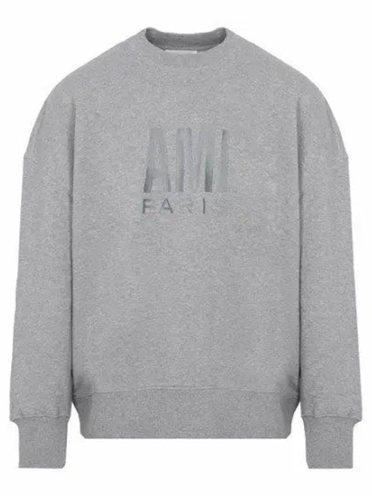 Chest Embroidery Logo Sweatshirt Grey - AMI - BALAAN 2