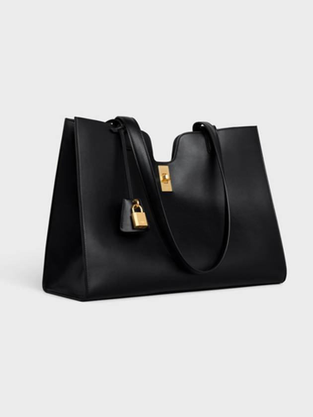 Cabas 16 Smooth Calfskin Tote Bag Black - CELINE - BALAAN 4