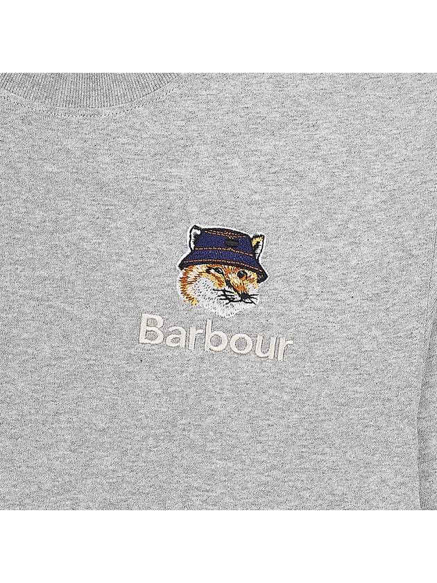 Fox Head Patch Crew Neck Long Sleeve T-Shirt Grey - BARBOUR - BALAAN 7