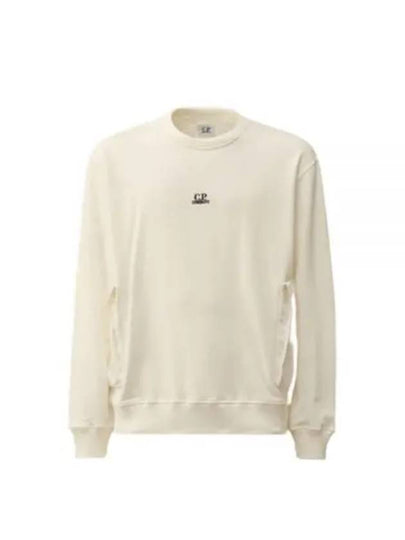 Cotton Fleece Mixed Pocket Sweatshirt White - CP COMPANY - BALAAN 2