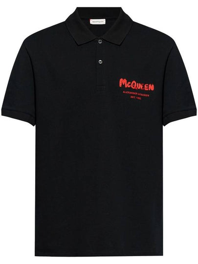 Polo T-Shirt 662551QXAAK0509 Black - ALEXANDER MCQUEEN - BALAAN 2