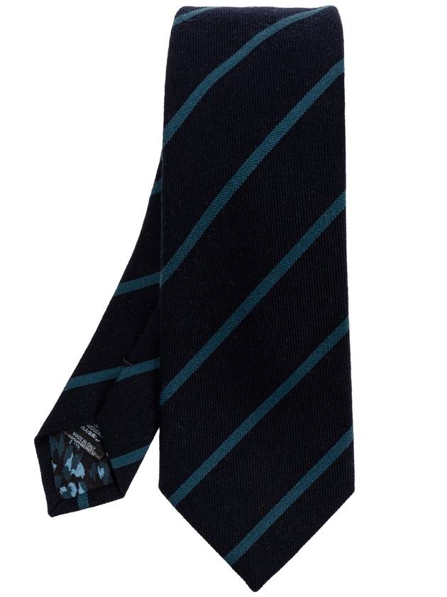 Paul Smith Tie With Striped Pattern, Men's, Navy Blue - PAUL SMITH - BALAAN 1