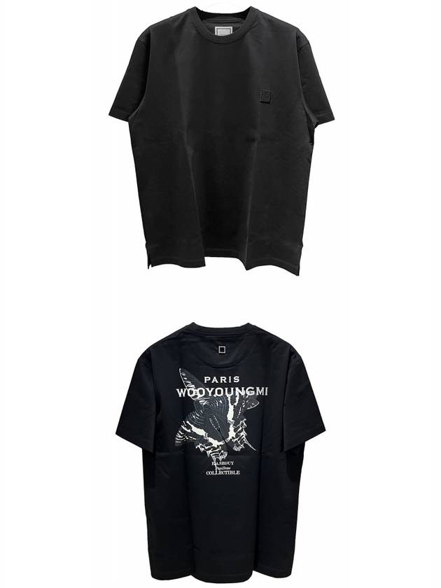 Butterfly Back Logo Short Sleeve T-Shirt Black - WOOYOUNGMI - BALAAN 5
