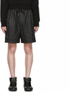 MCQ BY Drawstring Leather Shorts - ALEXANDER MCQUEEN - BALAAN 1