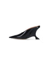 Rocket Leather Pump Mule Heel Black - BOTTEGA VENETA - BALAAN 4