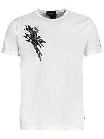 Shadow Project Logo Frozen Short Sleeve T-Shirt White - STONE ISLAND - BALAAN 1