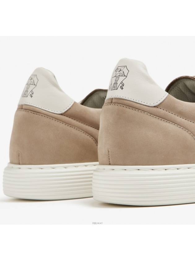 Suede Low Top Sneakers Beige - BRUNELLO CUCINELLI - BALAAN 4