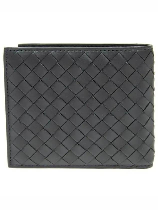 Intrecciato Weaving Half Wallet Black - BOTTEGA VENETA - BALAAN 3