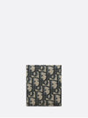 Oblique Jacquard Half Wallet Beige Black - DIOR - BALAAN 3