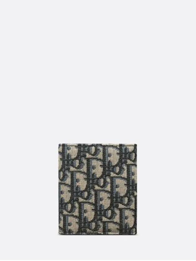 Oblique Jacquard Half Wallet Beige Black - DIOR - BALAAN 3