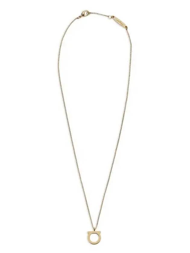 Gancini Large Necklace Brass & Gold - SALVATORE FERRAGAMO - BALAAN 3