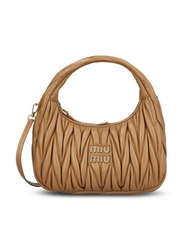 24FW Tote Bag 5BC125N88F098L AI24 BROWN - MIU MIU - BALAAN 1