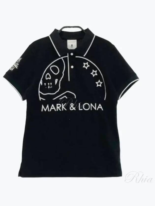 Golf New Skull Selen Women s Collar Short Sleeve T Shirt Tee Regular Fit MLW 3A AP01 Black - MARK & LONA - BALAAN 1