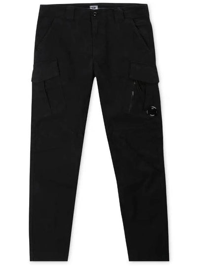 Lens Wappen Straight Pants Black - CP COMPANY - BALAAN 2