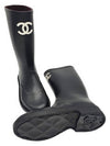 CC Logo Caoutchouc Rain Boots Black - CHANEL - BALAAN 5